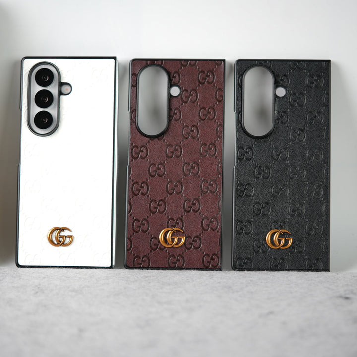 Samsung Galaxy Z fold 7 Luxury GG Fashion Leather Brand Case Cover