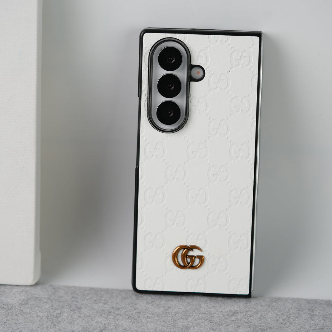 Samsung Galaxy Z fold 7 Luxury GG Fashion Leather Brand Case Cover
