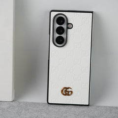 Samsung Galaxy Z fold 7 Luxury GG Fashion Leather Brand Case Cover