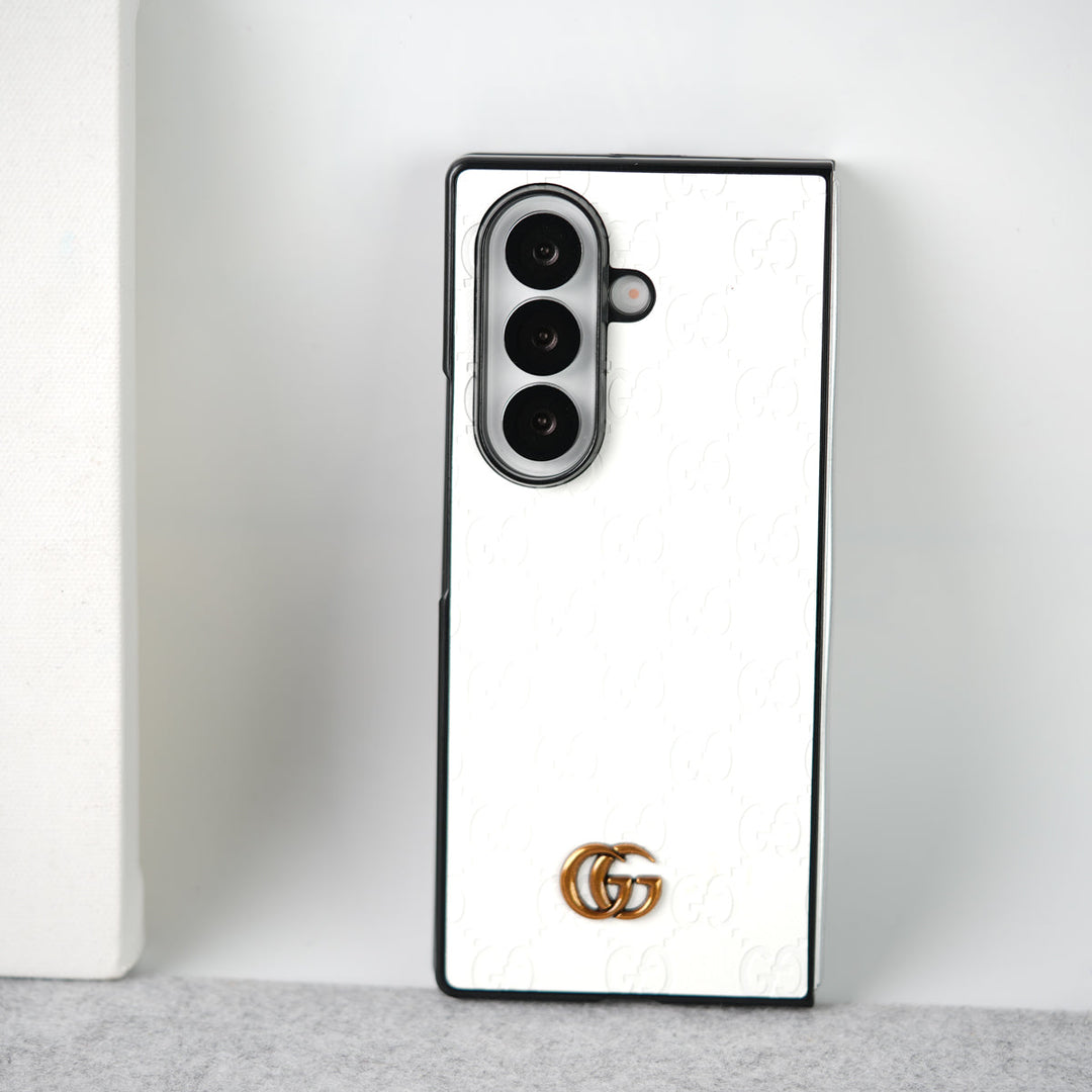 Samsung Galaxy Z fold 7 Luxury GG Fashion Leather Brand Case Cover
