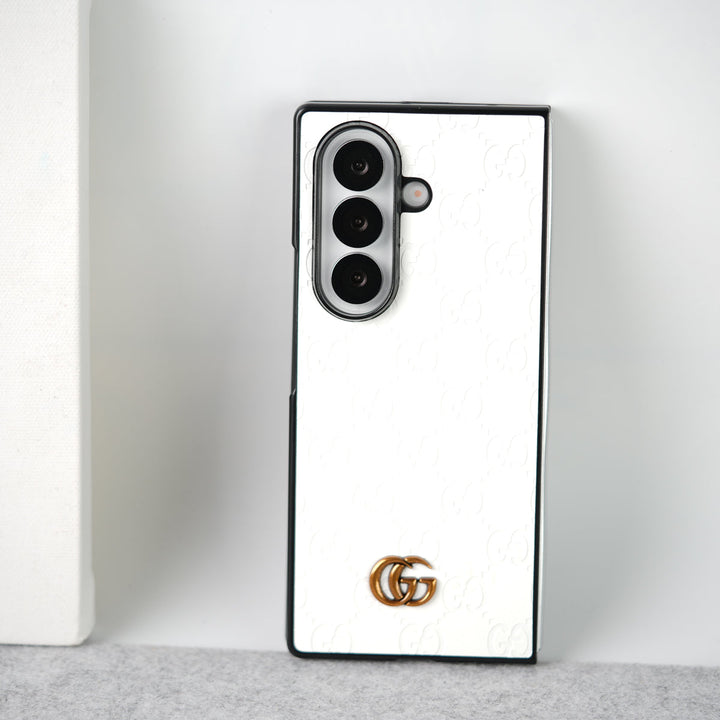 Samsung Galaxy Z fold 7 Luxury GG Fashion Leather Brand Case Cover