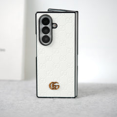 Samsung Galaxy Z fold 7 Luxury GG Fashion Leather Brand Case Cover