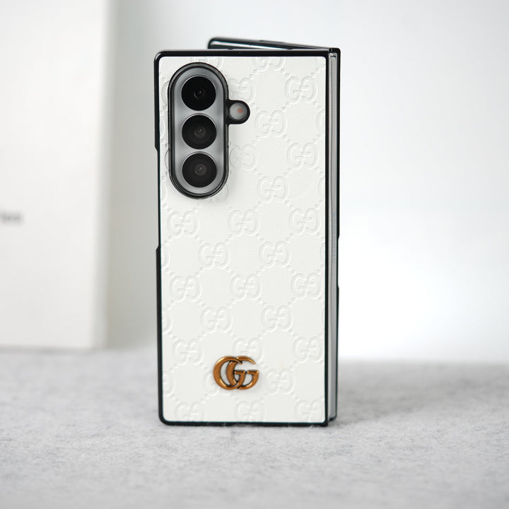Samsung Galaxy Z fold 7 Luxury GG Fashion Leather Brand Case Cover