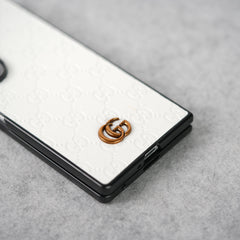 Samsung Galaxy Z fold 7 Luxury GG Fashion Leather Brand Case Cover