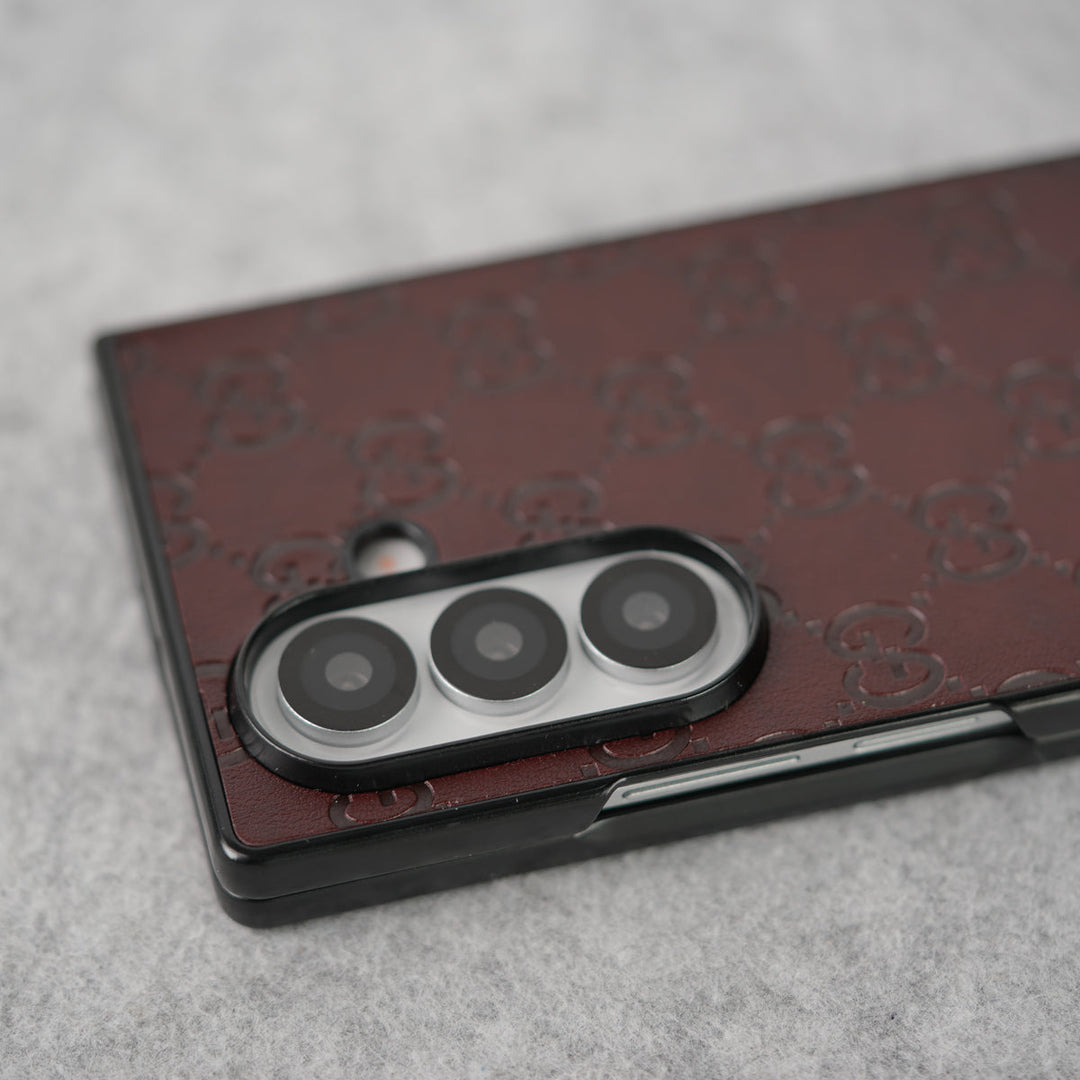 Samsung Galaxy Z fold 7 Luxury GG Fashion Leather Brand Case Cover
