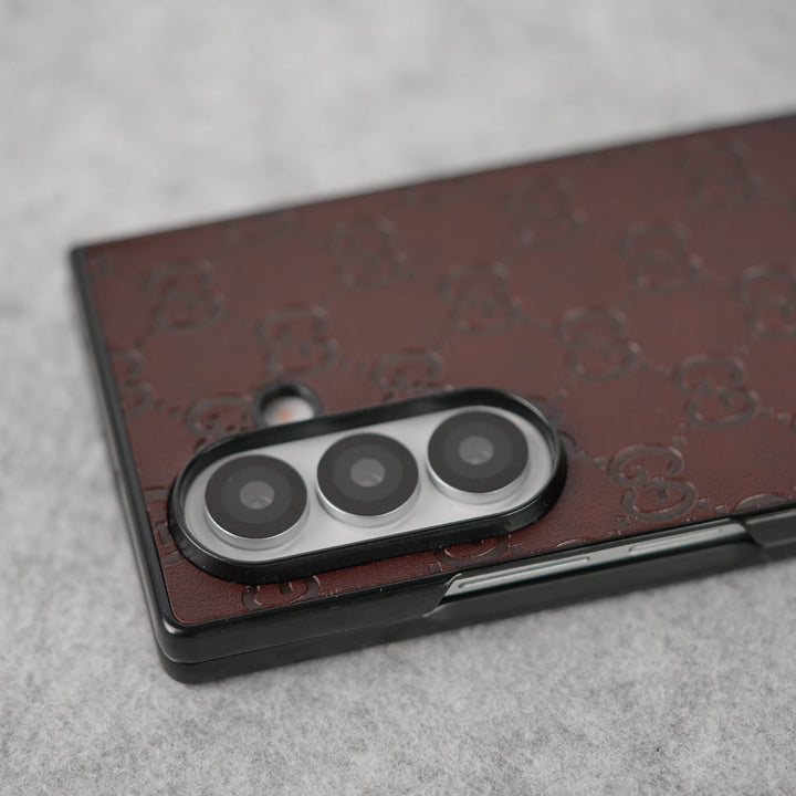Samsung Galaxy Z fold 7 Luxury GG Fashion Leather Brand Case Cover