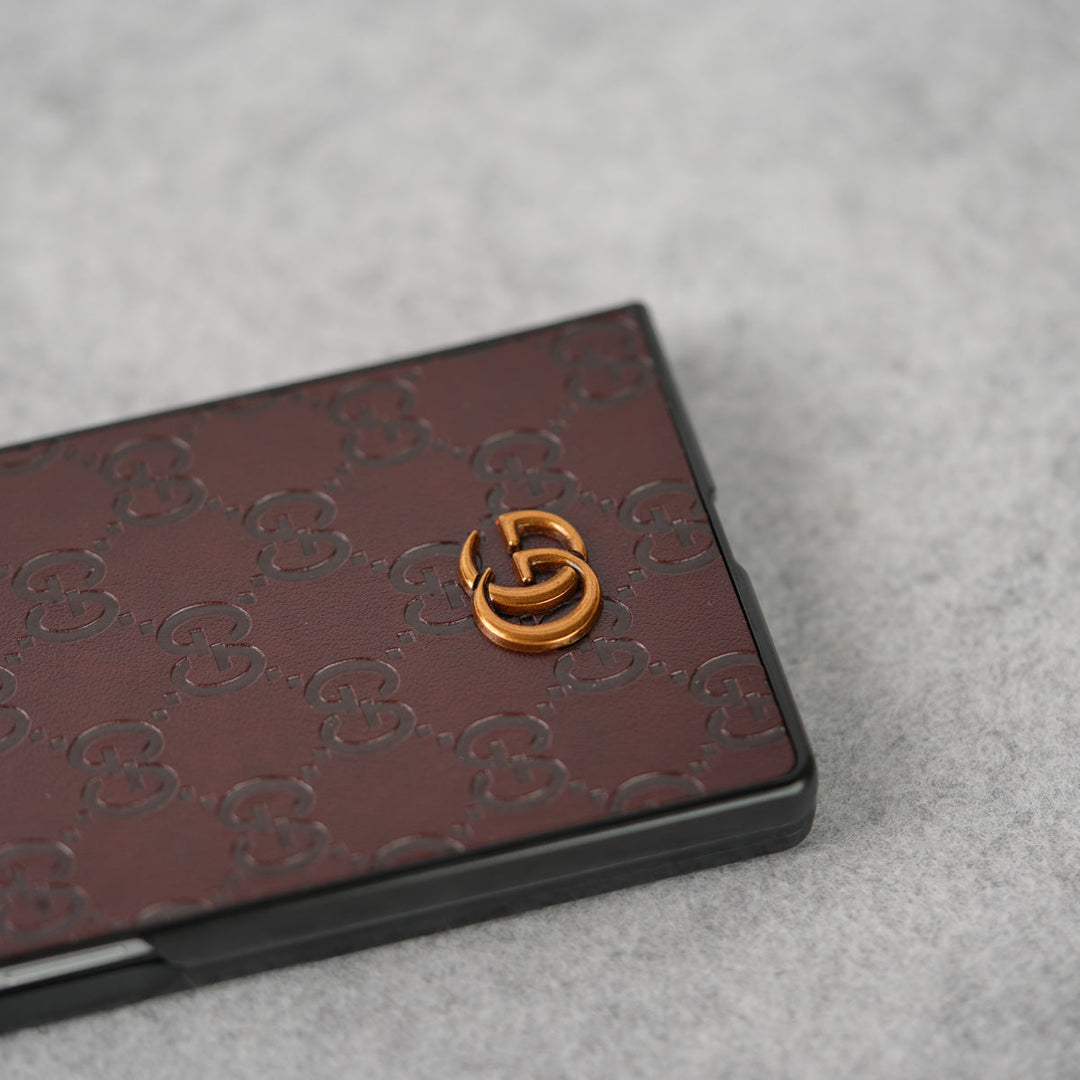 Samsung Galaxy Z fold 7 Luxury GG Fashion Leather Brand Case Cover