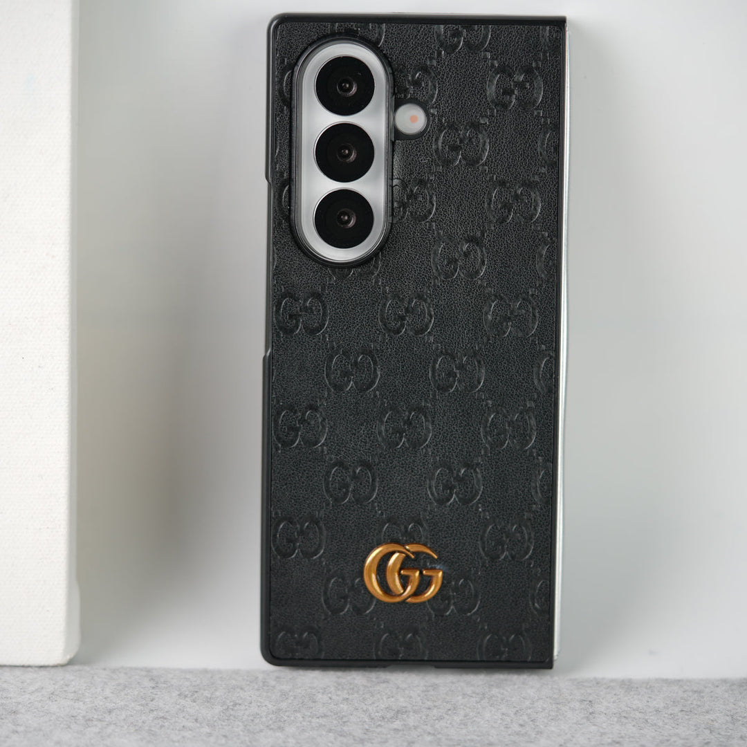 Samsung Galaxy Z fold 7 Luxury GG Fashion Leather Brand Case Cover