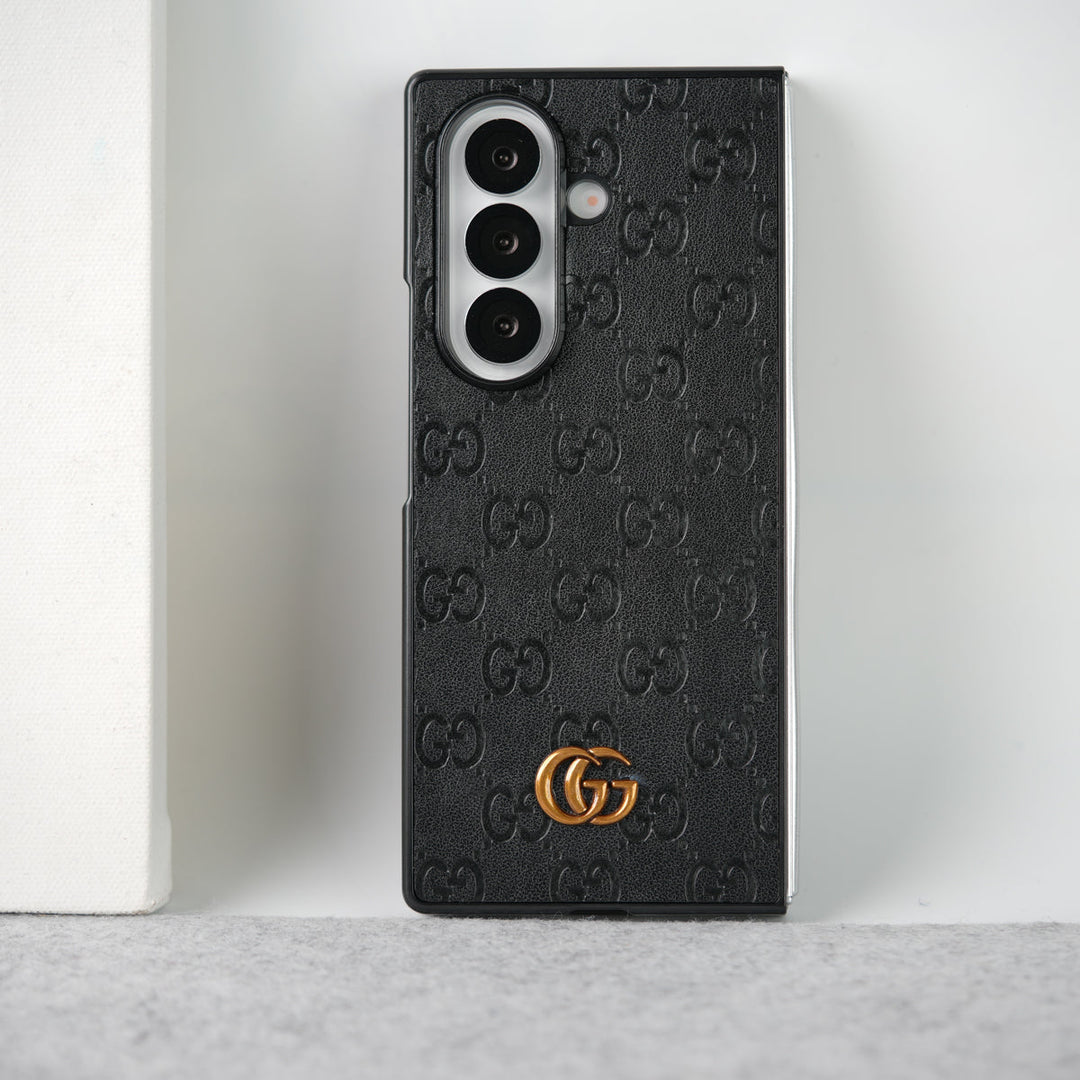 Samsung Galaxy Z fold 7 Luxury GG Fashion Leather Brand Case Cover