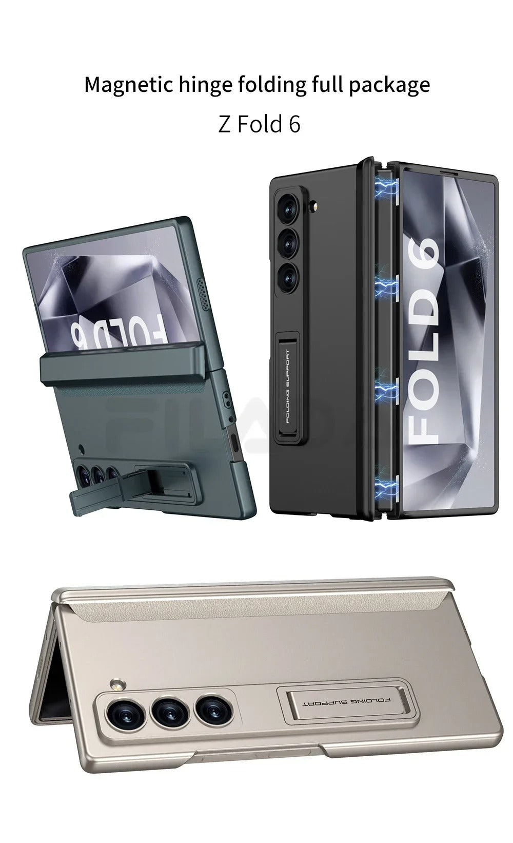 Samsung Galaxy Z Fold 6 GKK Magnetic Hinge Armor Holder Case