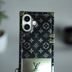 iPhone 17 Series Luxury Branded Trunk Case Cover With Chain