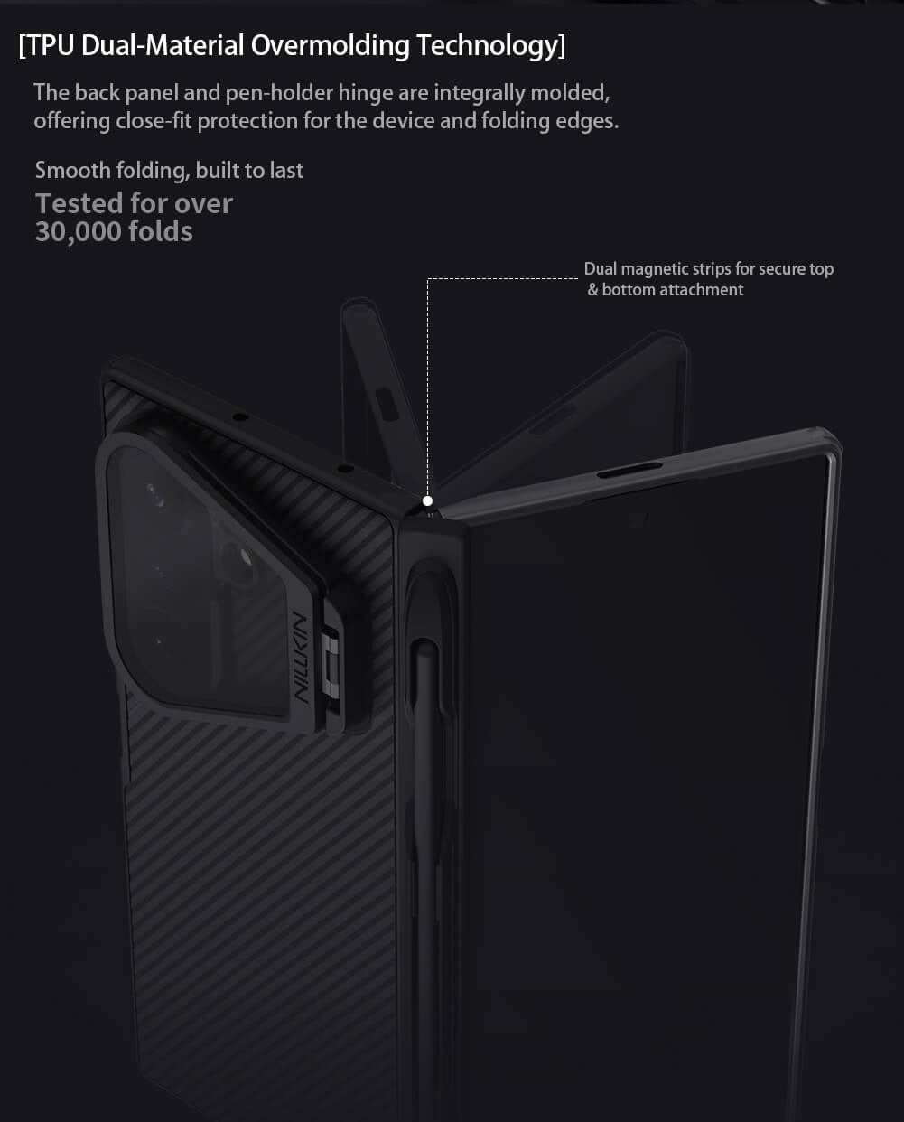 Nillkin Camshield Prop Magnetic Transparent Lens Guard Edition Pen holder Version Camera protective cover case for Samsung Galaxy Z Fold 8 Ultra