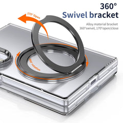 Magnetic Ring Stand Clear Case for Samsung Galaxy Z Fold 8 | Built-In Front Glass