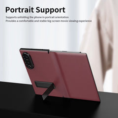 Flip Cover with Metal Kickstand for Samsung Galaxy Z Fold 8 | PU Leather Protective Case