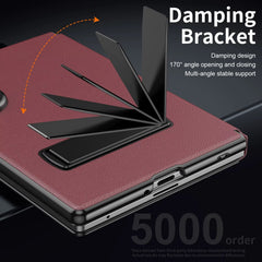 Flip Cover with Metal Kickstand for Samsung Galaxy Z Fold 8 | PU Leather Protective Case