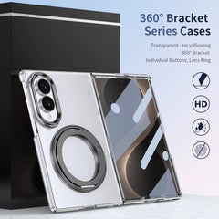 Magnetic Ring Stand Clear Case for Samsung Galaxy Z Fold 8 | Built-In Front Glass