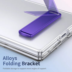 Transparent Braket Metal Stand Case for Samsung Galaxy Z Fold 8 | Built-In Front Glass