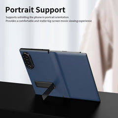 Flip Cover with Metal Kickstand for Samsung Galaxy Z Fold 8 | PU Leather Protective Case