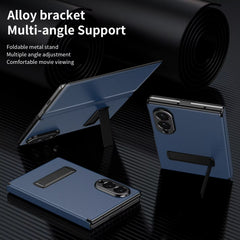 Flip Cover with Metal Kickstand for Samsung Galaxy Z Fold 8 | PU Leather Protective Case