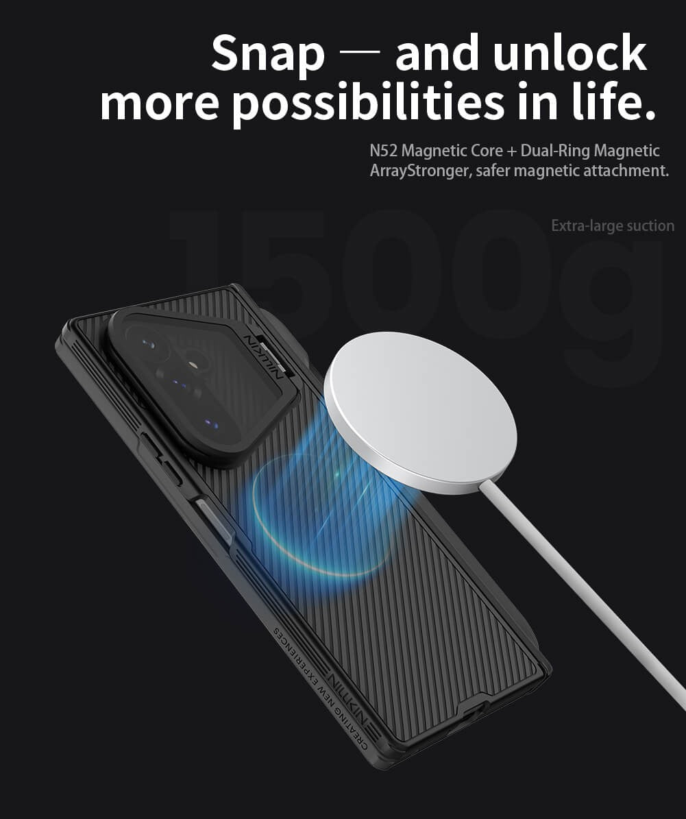 Nillkin Camshield Prop Magnetic Transparent Lens Guard Edition Pen holder Version Camera protective cover case for Samsung Galaxy Z Fold 8 Ultra