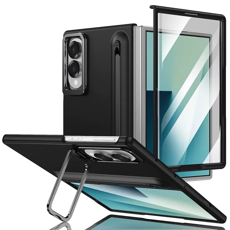 S Pen Holder Stand Case for Samsung Galaxy Z Fold 8 | Front Glass & Camera Protection Cover