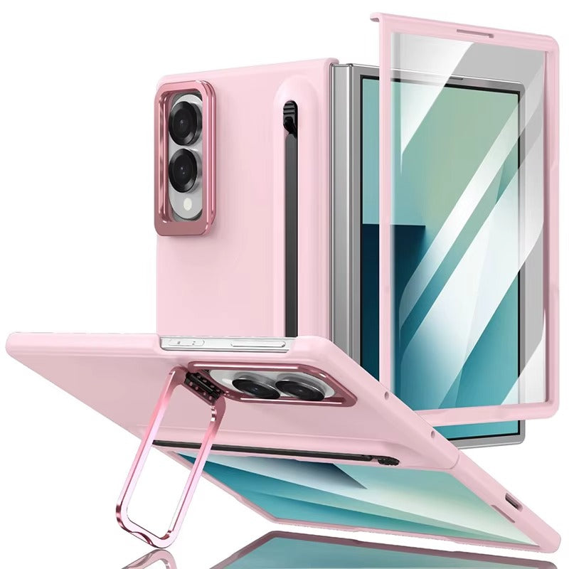 S Pen Holder Stand Case for Samsung Galaxy Z Fold 8 | Front Glass & Camera Protection Cover