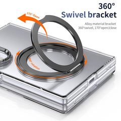 Magnetic Ring Stand Clear Case for Samsung Galaxy Z Fold 8 | Built-In Front Glass