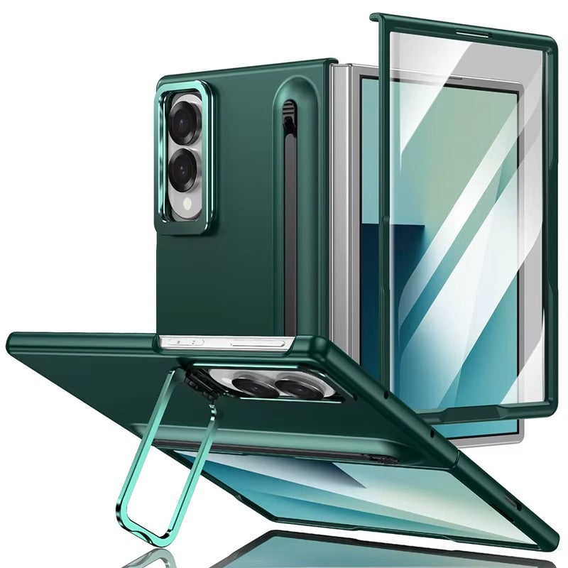 S Pen Holder Stand Case for Samsung Galaxy Z Fold 8 | Front Glass & Camera Protection Cover