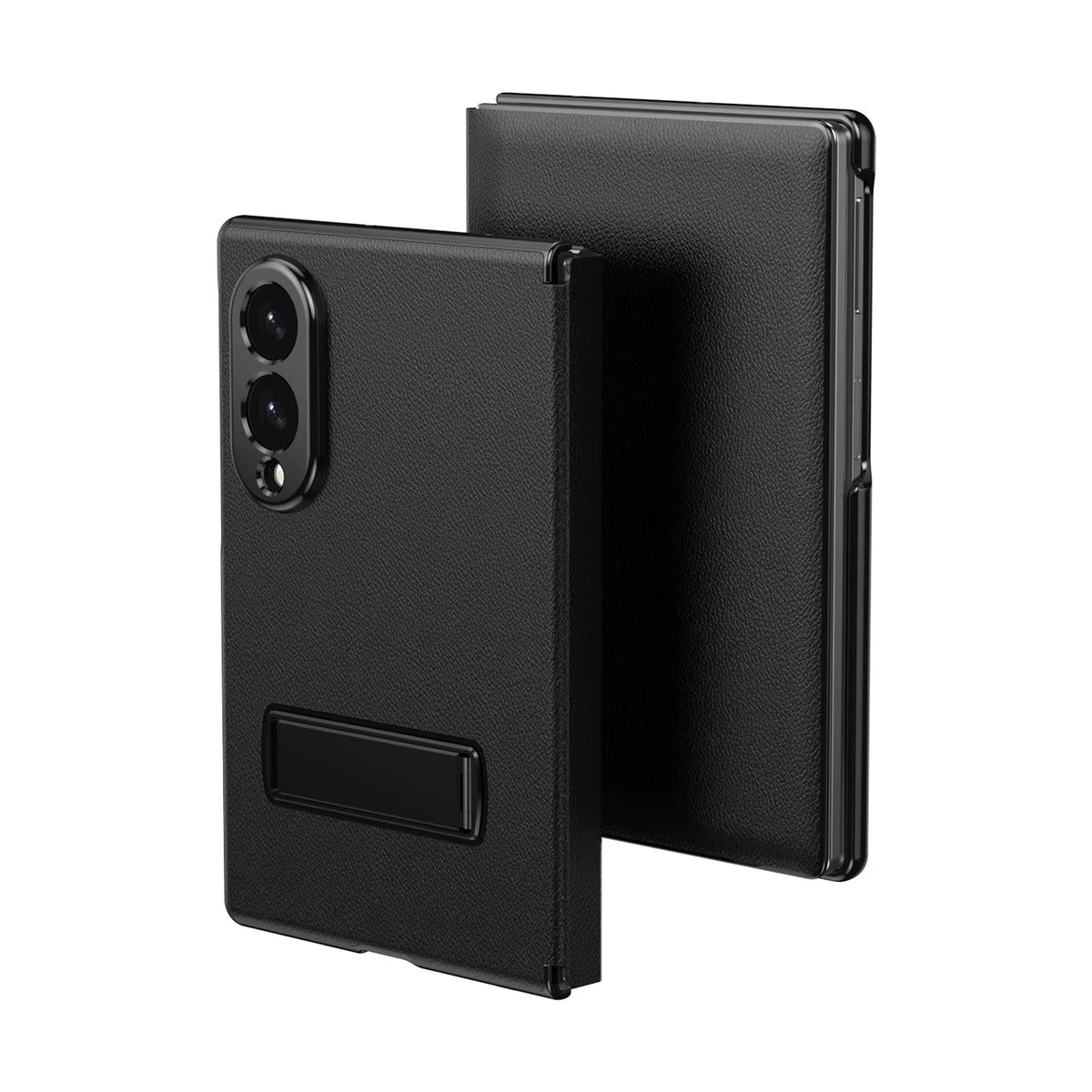 Flip Cover with Metal Kickstand for Samsung Galaxy Z Fold 8 | PU Leather Protective Case