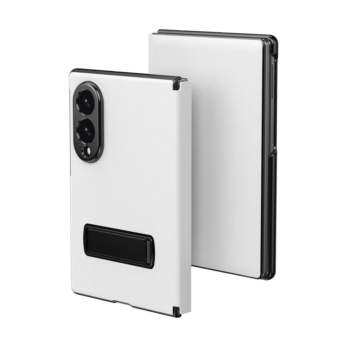 Flip Cover with Metal Kickstand for Samsung Galaxy Z Fold 8 | PU Leather Protective Case