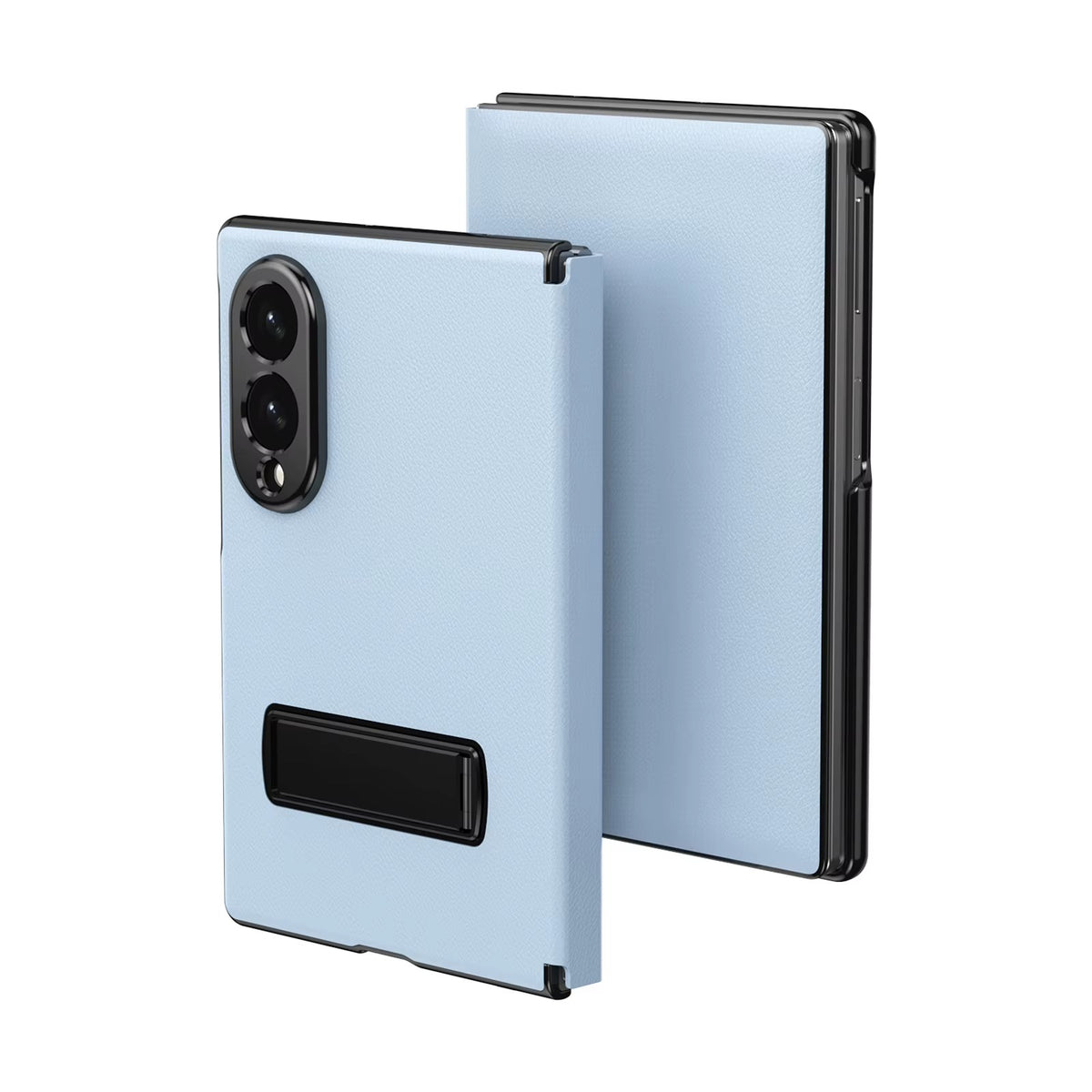 Flip Cover with Metal Kickstand for Samsung Galaxy Z Fold 8 | PU Leather Protective Case