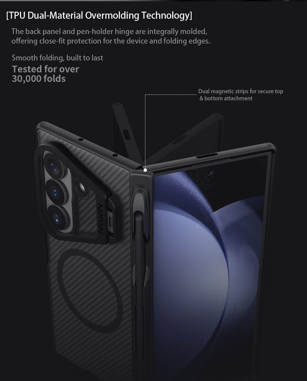 Nillkin Camshield Prop Magnetic Clear version Transparent Lens Guard Edition Pen holder Version Camera protective cover case for Samsung Galaxy Z Fold 8 Ultra