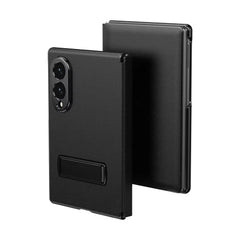 Flip Cover with Metal Kickstand for Samsung Galaxy Z Fold 8 | PU Leather Protective Case