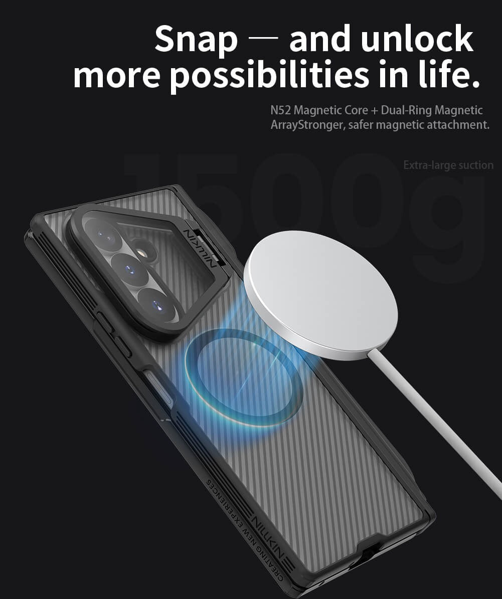 Nillkin Camshield Prop Magnetic Clear version Transparent Lens Guard Edition Pen holder Version Camera protective cover case for Samsung Galaxy Z Fold 8 Ultra