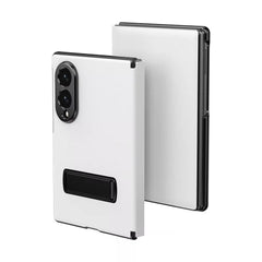 Flip Cover with Metal Kickstand for Samsung Galaxy Z Fold 8 | PU Leather Protective Case