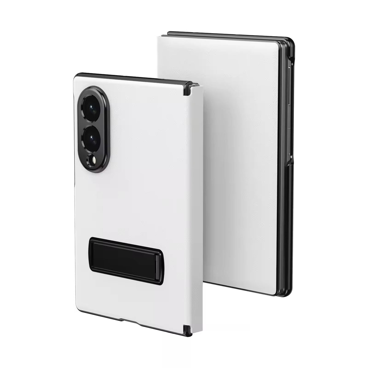 Flip Cover with Metal Kickstand for Samsung Galaxy Z Fold 8 | PU Leather Protective Case