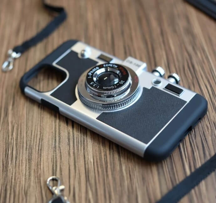 iPhone 15 Series 3D Retro Vintage Camera Case Cover –