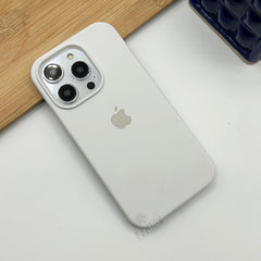 iPhone 15 Series Silicone Case Cover ( White )