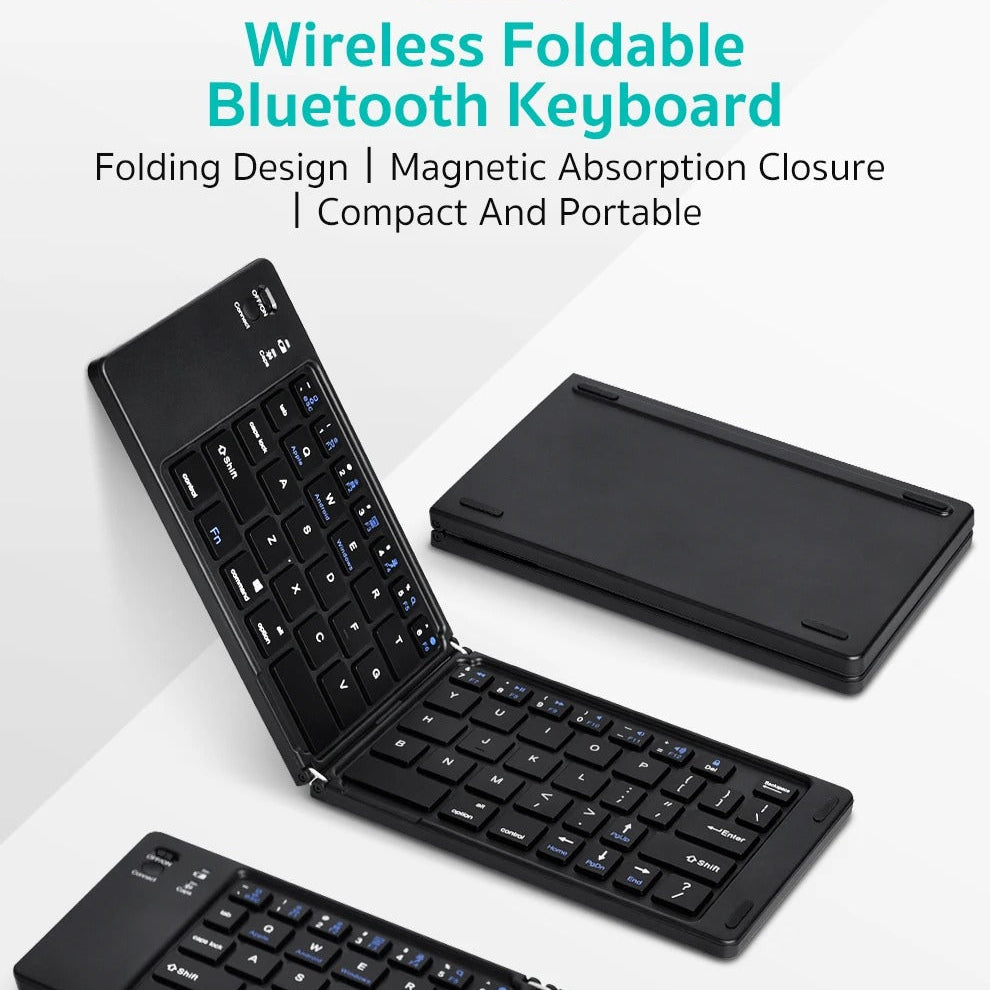 Folding Bluetooth Wireless Compact Portable Keyboard