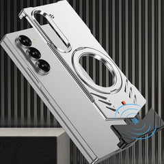 Galaxy Z Fold 6 Magnetic Aluminum Alloy Metal Rimless Frame Heat Dissipation Stand Phone Case