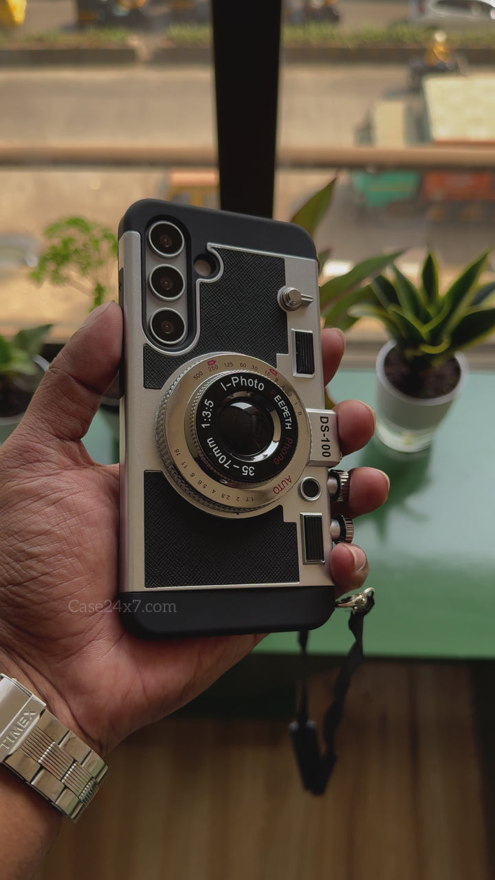 Samsung Galaxy S24 3D Retro Vintage Camera Case Cover