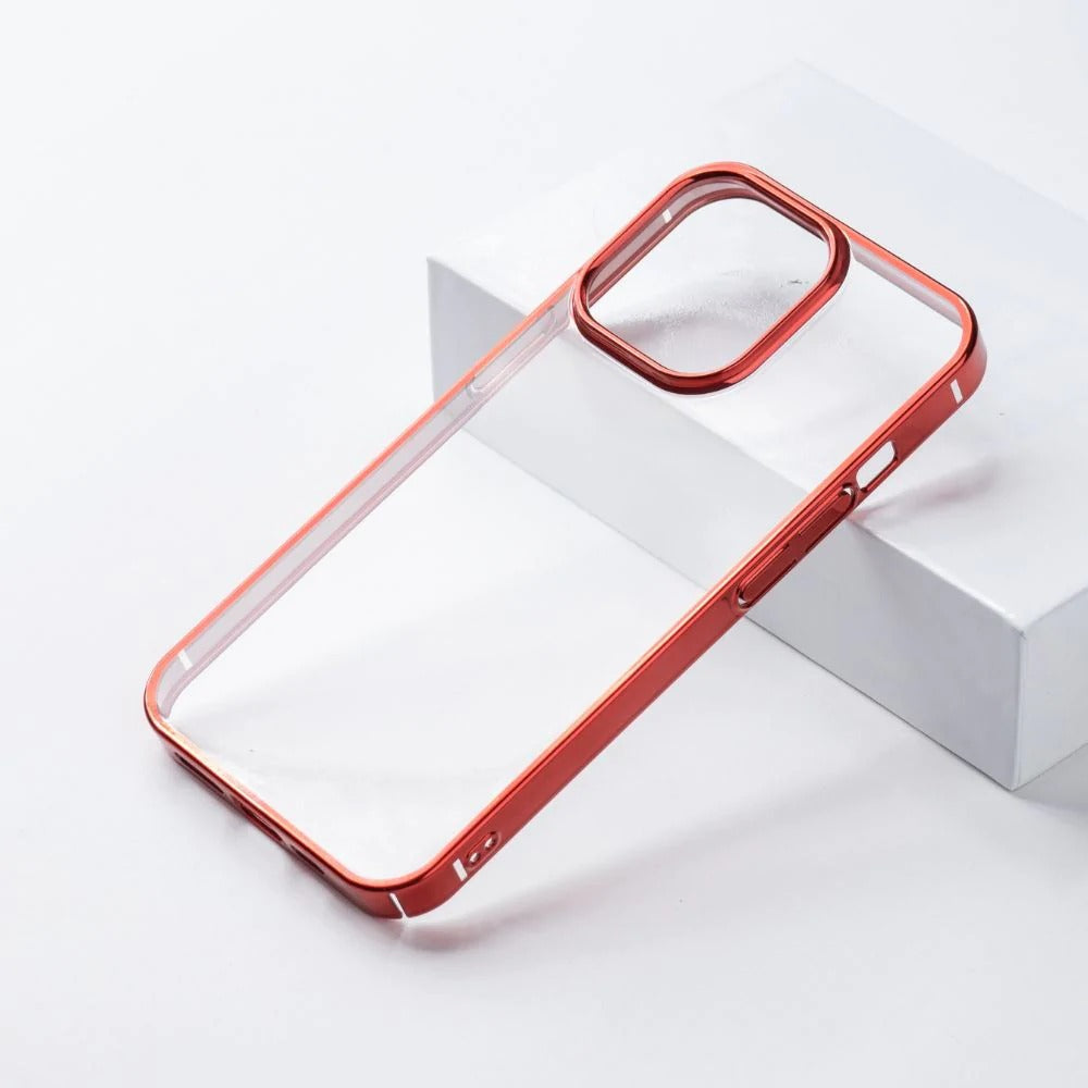 iPhone 16 Series Cristal Clear Chrome Electroplated Bumper Cover