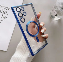 Samsung S23 Plus Magsafe Magnetic Transparent Phone Case With Lens Protector