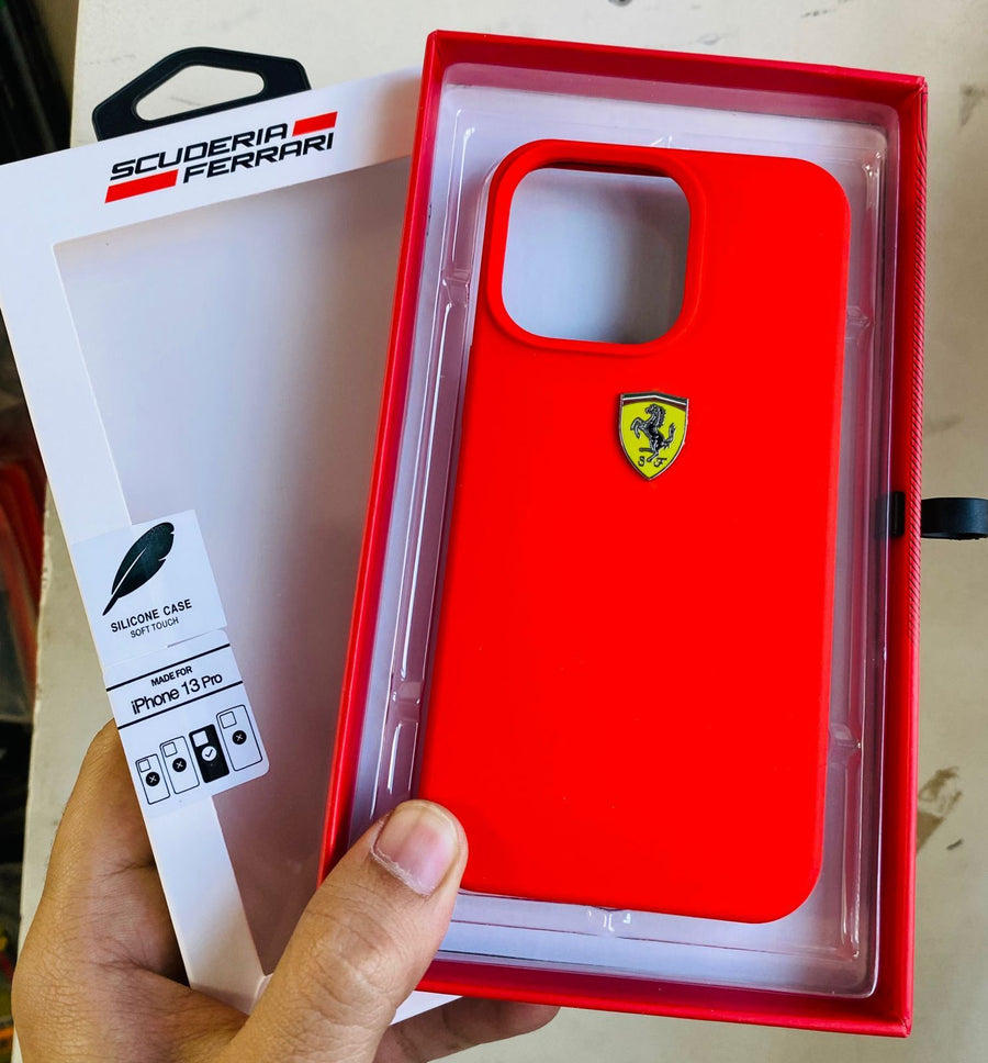 iPhone Ferrari Sports Car Logo Silicone Case Cover