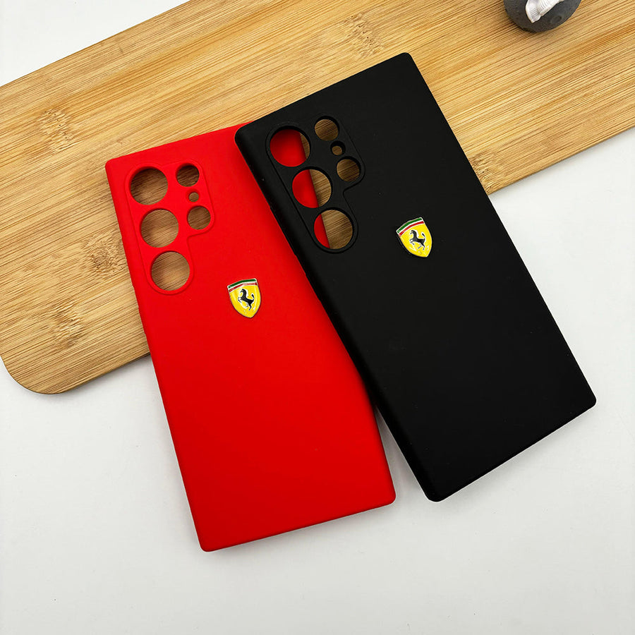 Samsung Galaxy S25 Ultra FR Sports Car Logo Liquid Silicone Case Cover