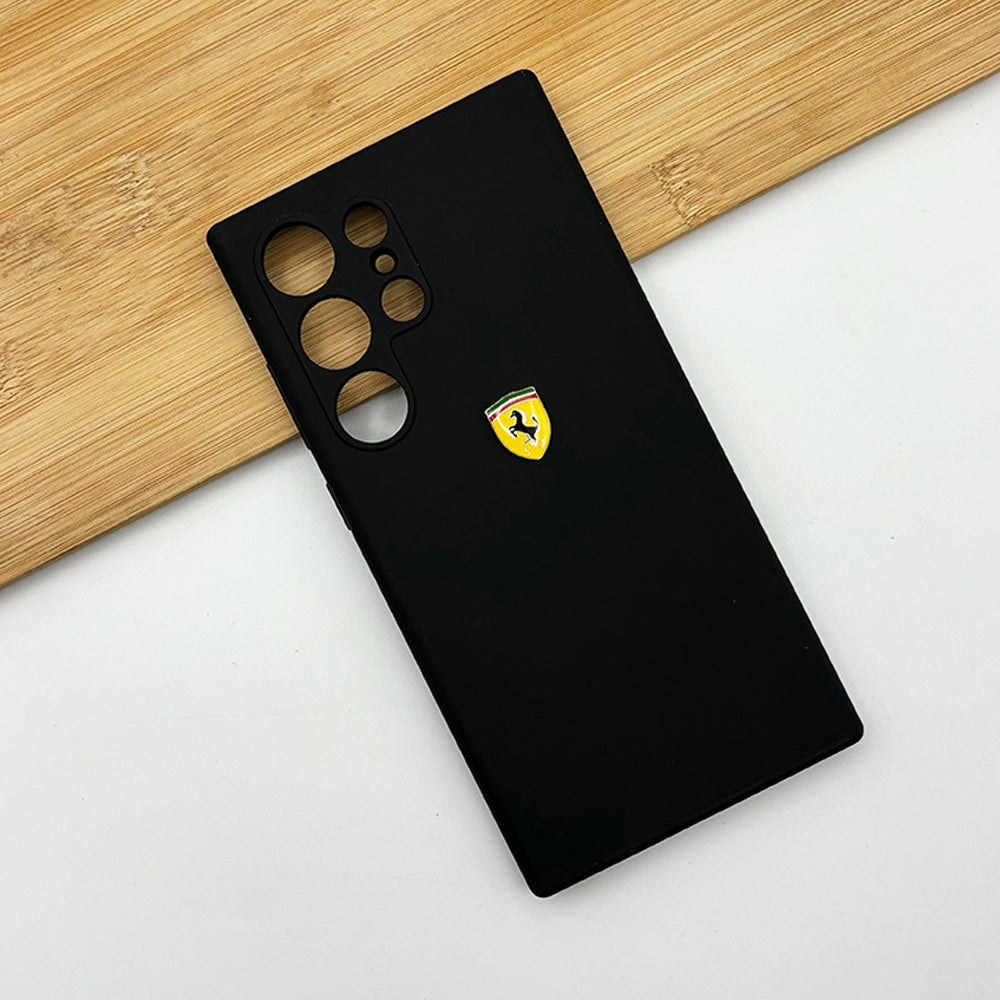 Samsung Galaxy S25 Ultra FR Sports Car Logo Liquid Silicone Case Cover