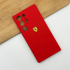 Samsung Galaxy S25 Ultra FR Sports Car Logo Liquid Silicone Case Cover