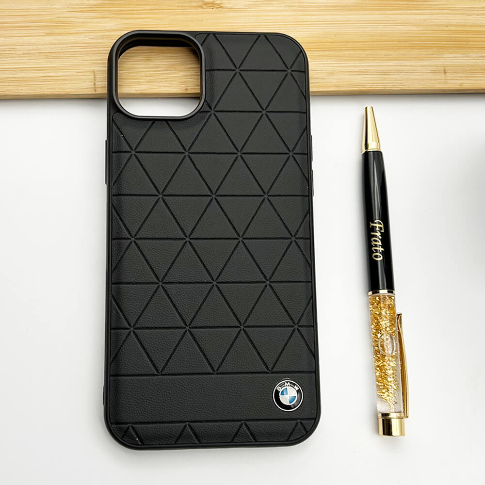 iPhone 15 Series Sports Car Logo Case Cover (BLACK)