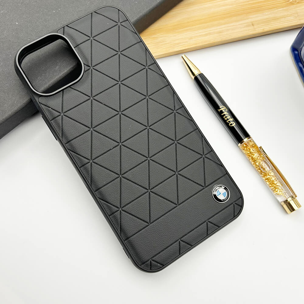 iPhone 15 Series Sports Car Logo Case Cover (BLACK)