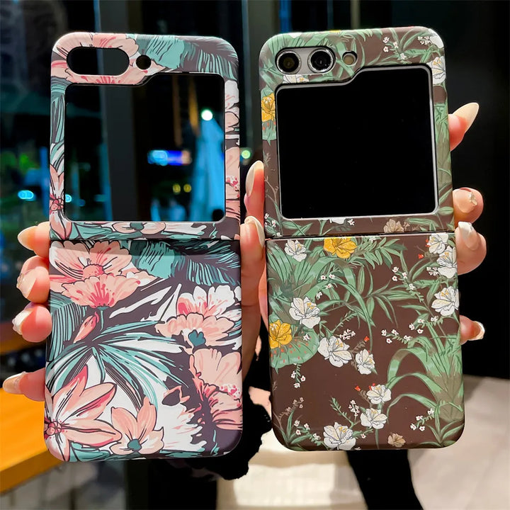 Samsung Galaxy Z Flip 6 Ultra Thin Floral Hard Shell Case Cover